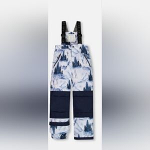 Deux par Deux Toddler Boys Snowpant Navy Blue Watercolor Pine Print